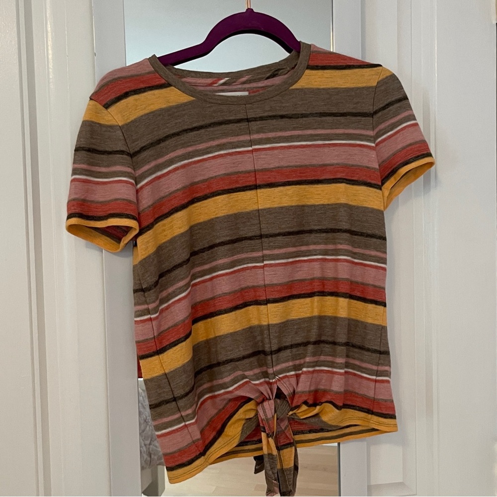 Madewell Texture and Thread Striped Tee Size XS